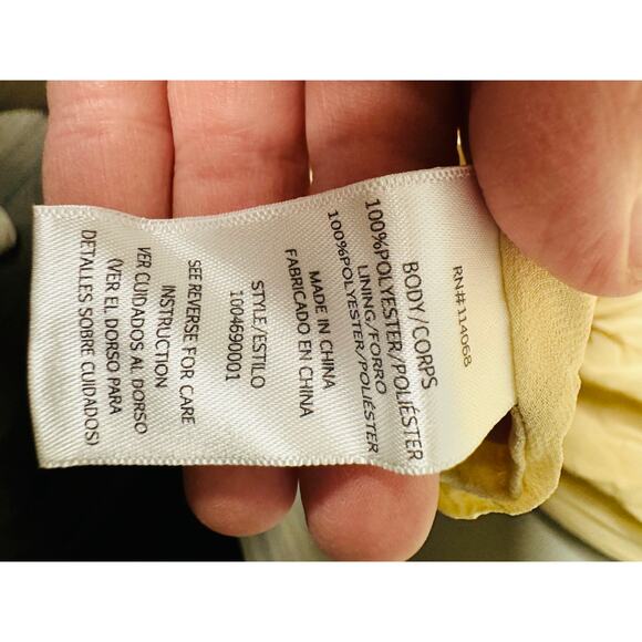 PAMELA LOVE x RTR Multicolored Color Block Crewneck Chiffon Midi Dress Size L - Picture 12 of 15